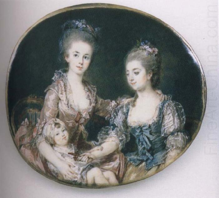 Portrait of Konstnarens Hustru,dotter and svagerska, unknow artist